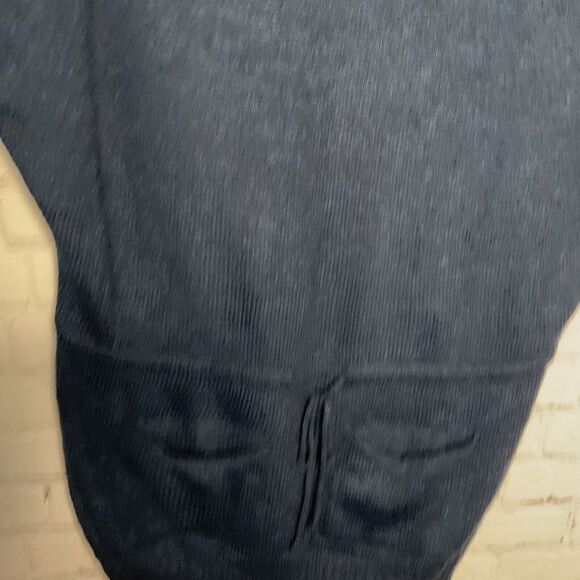 Chiaramente Short Sleeve Cowl Neck Sweater Tunic Women Size M Navy Teal - Picture 4 of 10